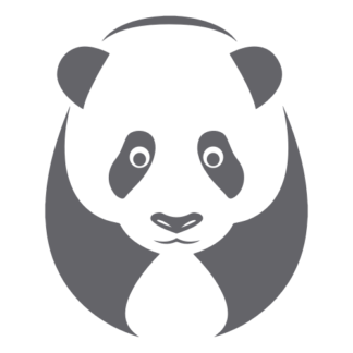 Big Panda Decal (Grey)